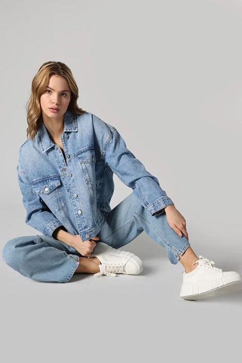 Pantaloni De Dama Albastru Regular Fit 970 BERRY CL1063505 8683197961730