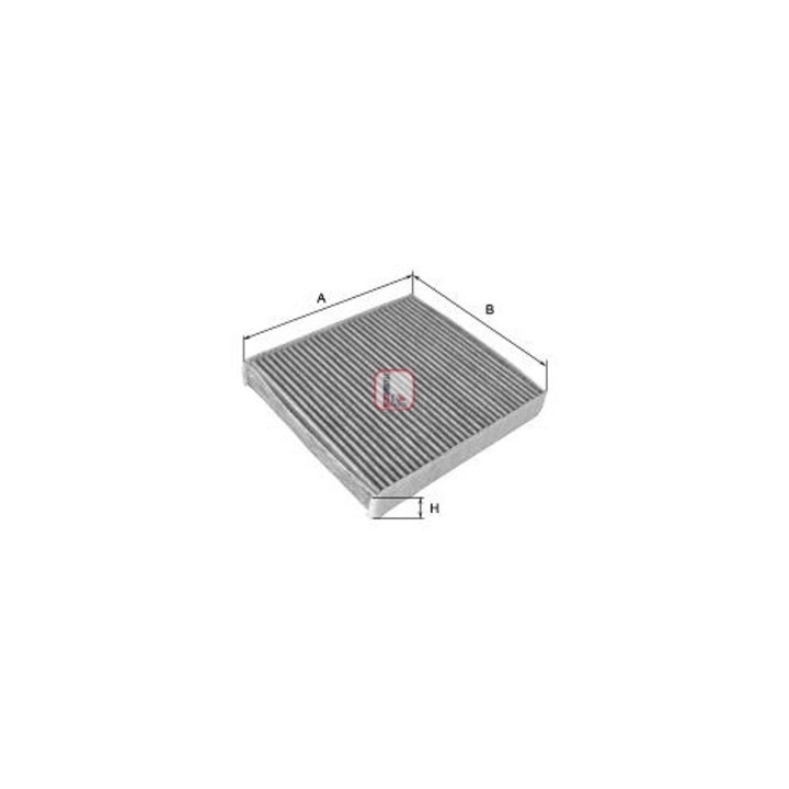 Filtru ventilatie pasageri SOFIMA S 4105 CA, 290x226x20mm, cu carbon activ
