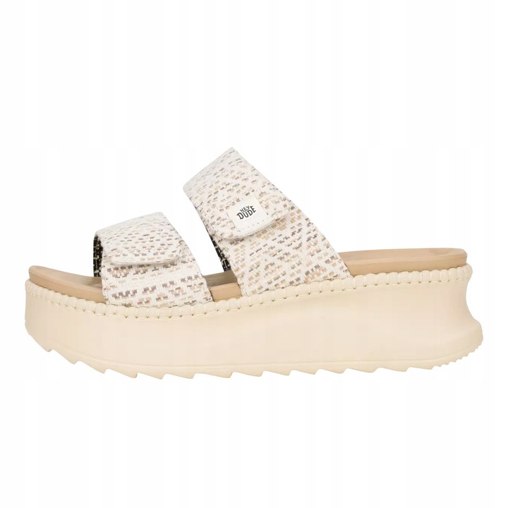 HeyDude, Slapi Femei Flatform Spuma EVA, Delray Slide Surf Baja, Bej, Bej, 37