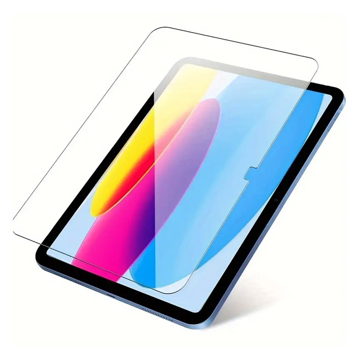 Folie Protectie Tableta pentru Apple iPad 11 (2024 / 2025), OPTIM SOLUTION, din Sticla Securizata, HD Clarity, Lipire pe Toata Suprafata, 9H Ultra Protection Technology, Quick Response, Tested Glass, Transparent