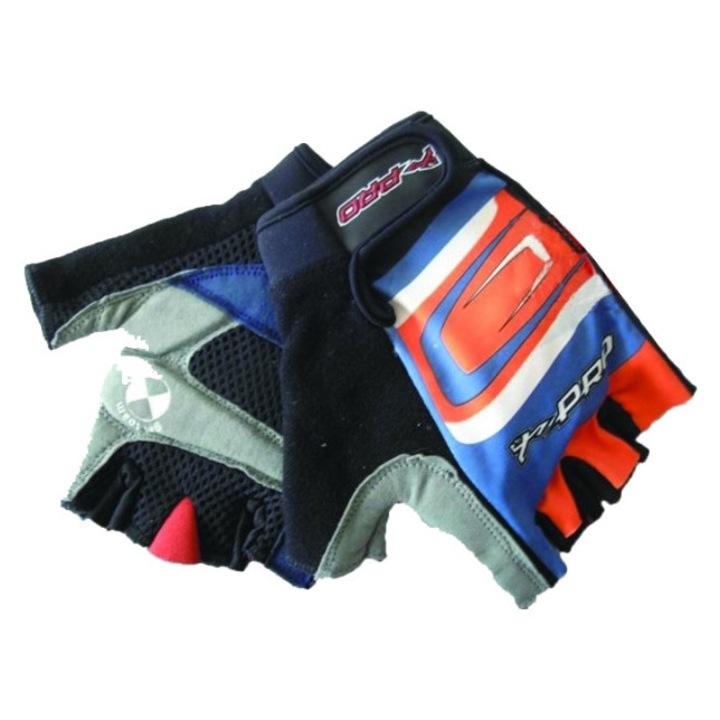 Manusi fitness dma din material respirabil portocaliu cu albastru cu negru Olympus