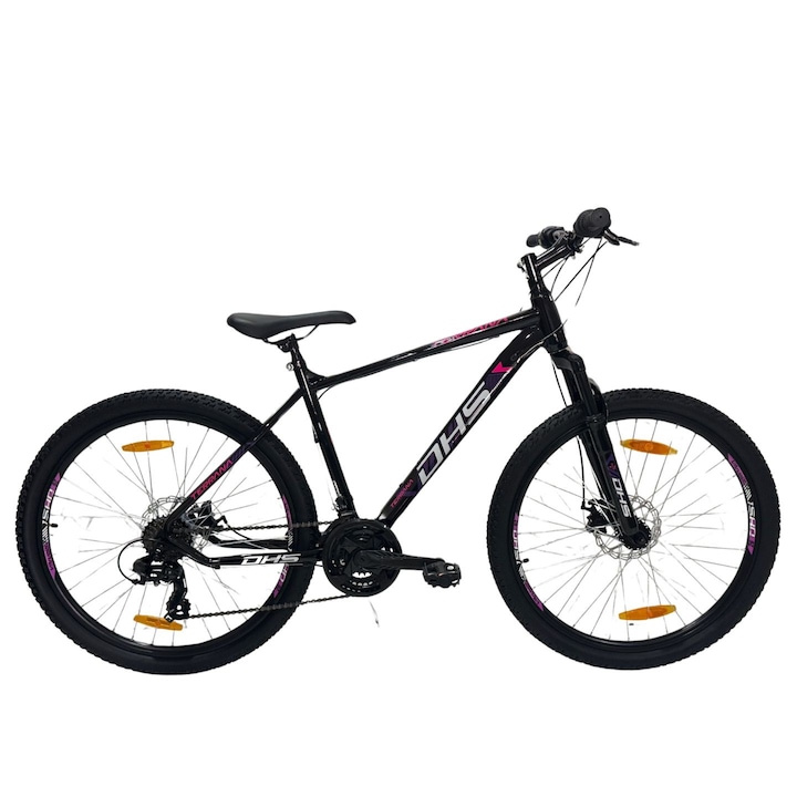 Mtb kerékpár Dhs 2605 - 26 hüvelykes, M, fekete/lila