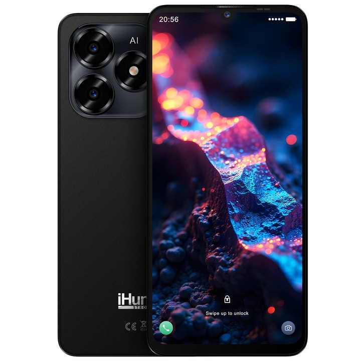 Telefon mobil iHunt S25 Ultra, Dual SIM, 4G, 8GB (4+4) RAM, 128GB, Octa-Core, 5150mAh, Android 15, Black