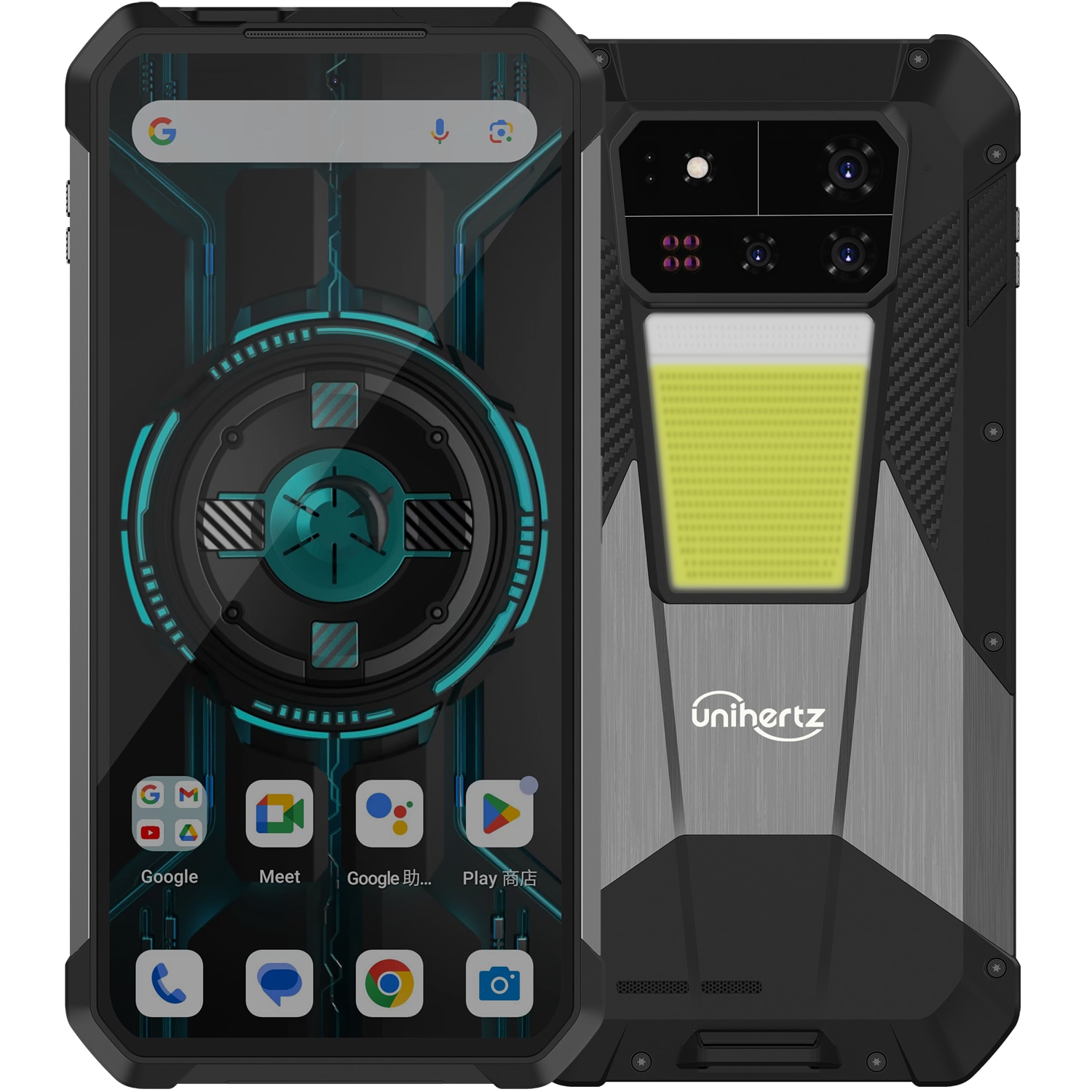 Telefon mobil Unihertz Shark 3, Dual SIM, 5G, 3K 120Hz 6.73' AMOLED, MTK Dimensity 8300, 32GB RAM (16GB + 16GB EXT), 512GB, 120W, NFC, IP68, Android 14