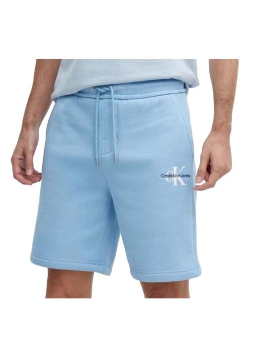 Pantaloni scurti barbati K10K112940, CALVIN KLEIN, Bumbac/Poliester, Albastru