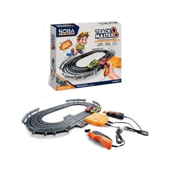 Set pista si masinuta, 126cm, multicolor