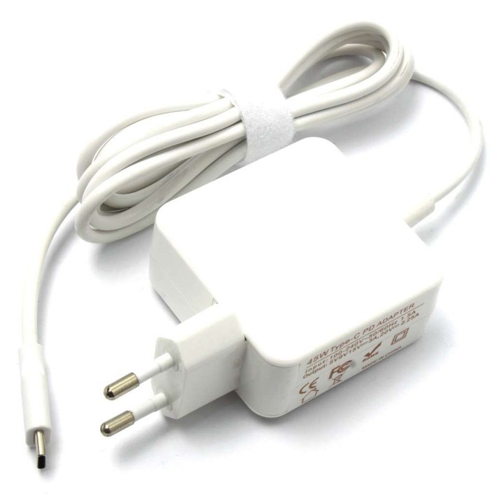 Kompatibilis töltő Apple USB C 602 00421 A, USB C 661 02315, USB C MJ262CH A, USB C MJ262LL A 45W