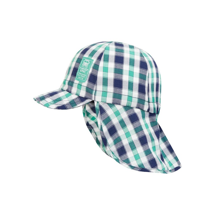 Sapca cu protectie pentru gat DOLL, multicolor, bumbac, marime 55, pentru copii