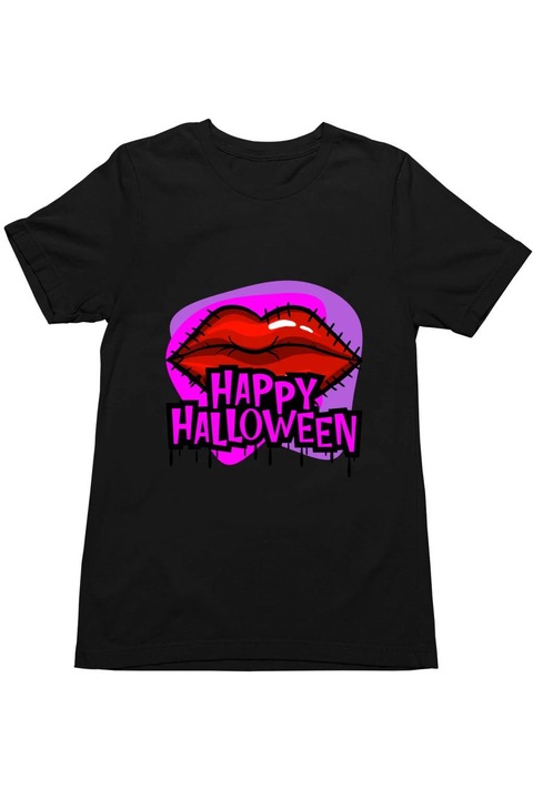 Halloween száj férfi póló, Fekete