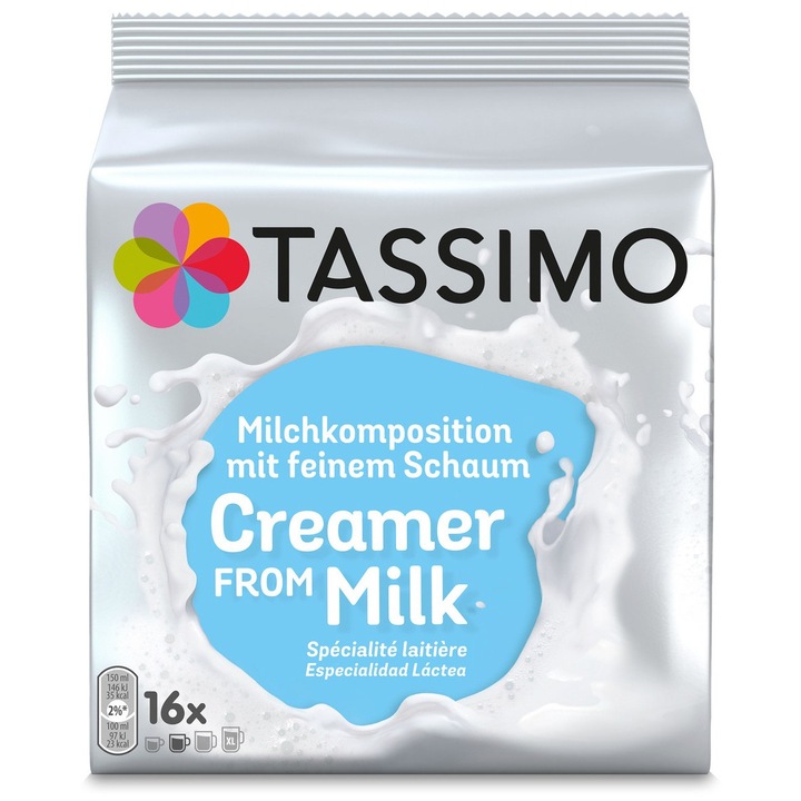 Capsule Jacobs Tassimo Lapte, 16 capsule, 104 g