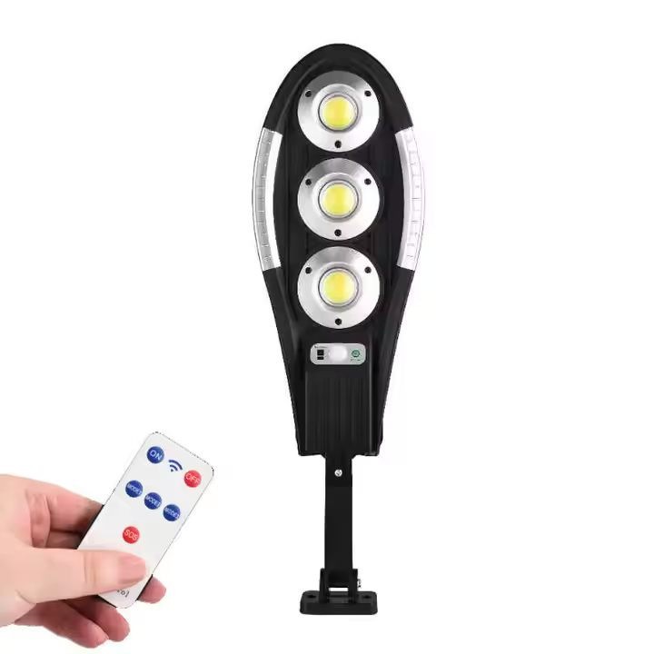 Соларна лампа Jortan 200W с 90 COB LED, сензор за движение, дистанционно управление, IP65, 12 часа автономност, външно осветление за двор/градина