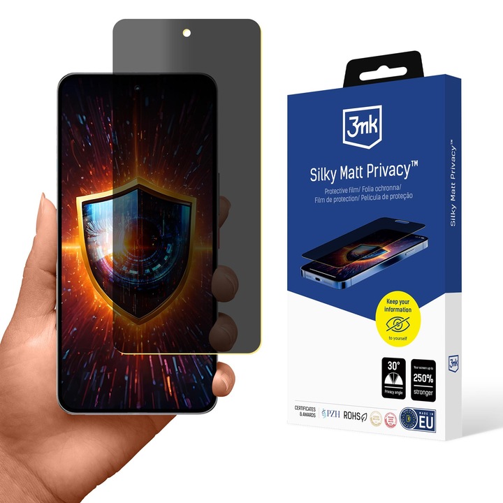 Folie de protectie pentru telefon, 3MK Silky Matt Privacy, mata, 02 Brown, pentru Nubia Neo 3