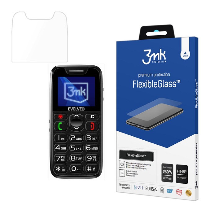 Folie de protectie pentru telefon, 3MK FlexibleGlass, rezistenta la zgarieturi, culoare maro, dimensiuni personalizate