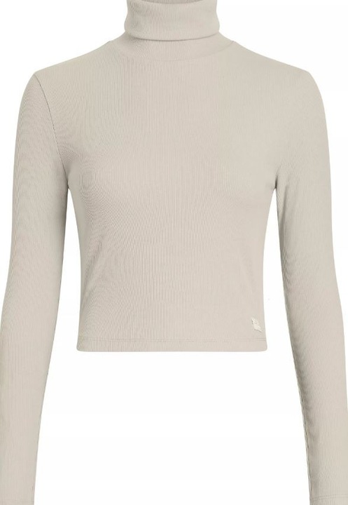 Férfi pulóver, Calvin Klein Jeans, TESUTE LABEL TIGHT, magas gallér, bézs, pamut, L INTL