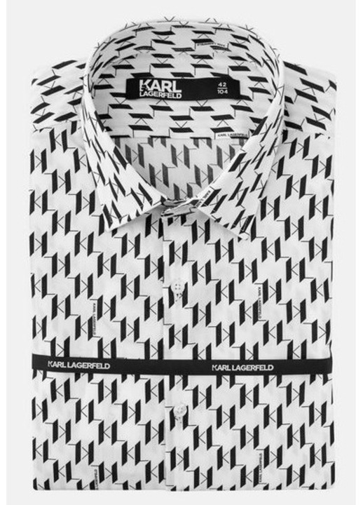 Férfi ing, Karl Lagerfeld, modern, fehér, 100% pamut, 43 EU
