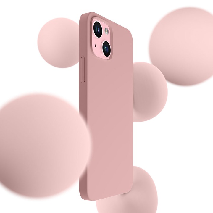 Силиконов калъф MagCase за iPhone 15 Plus, розов