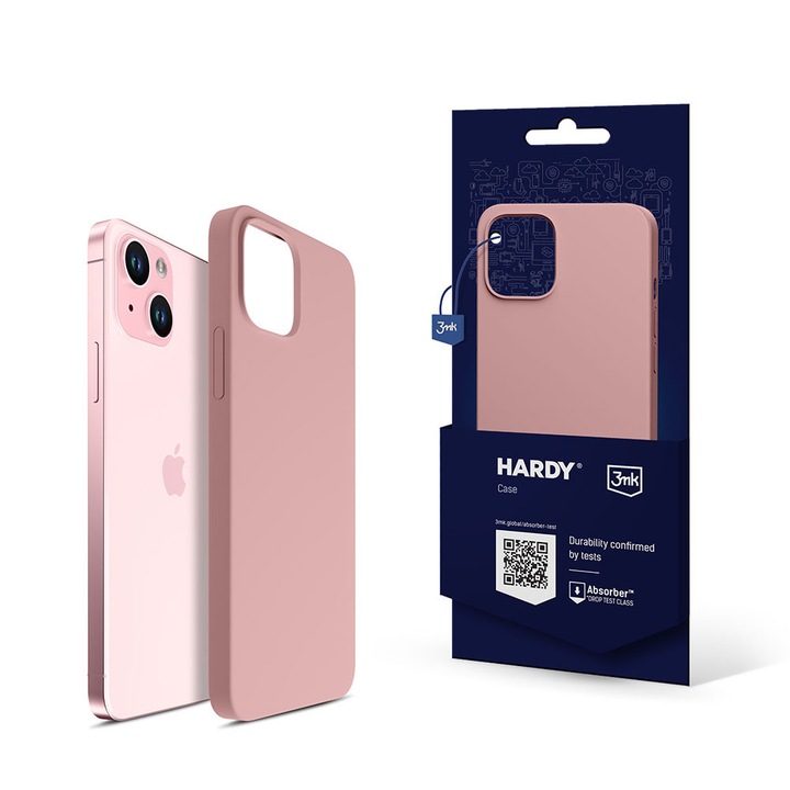 Силиконов калъф MagCase за iPhone 15 Plus, розов