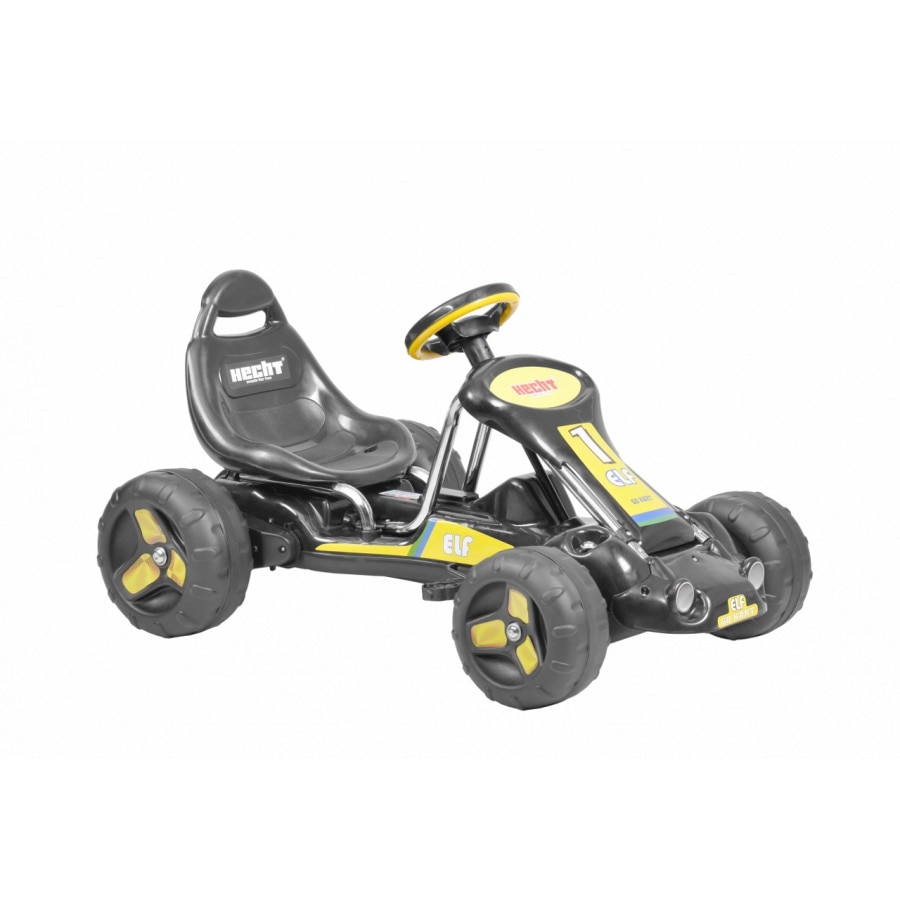 Kart cu pedale pentru copii HECHT 59789, structura de otel, capacitate 30 kg, negru