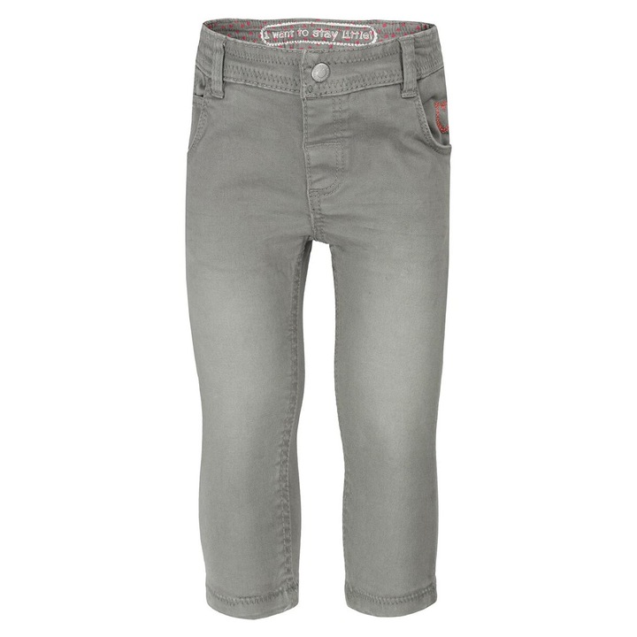 Gyerek nadrág, Lief, szürke, pamut-elasztán összetételű, ötzsebes kialakítás, cipzáras záródás
