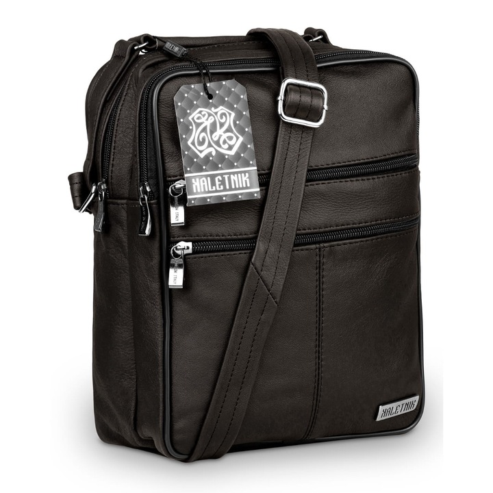 Férfi Kaletnik Hetman táska valódi bőr, barna, állítható pánttal