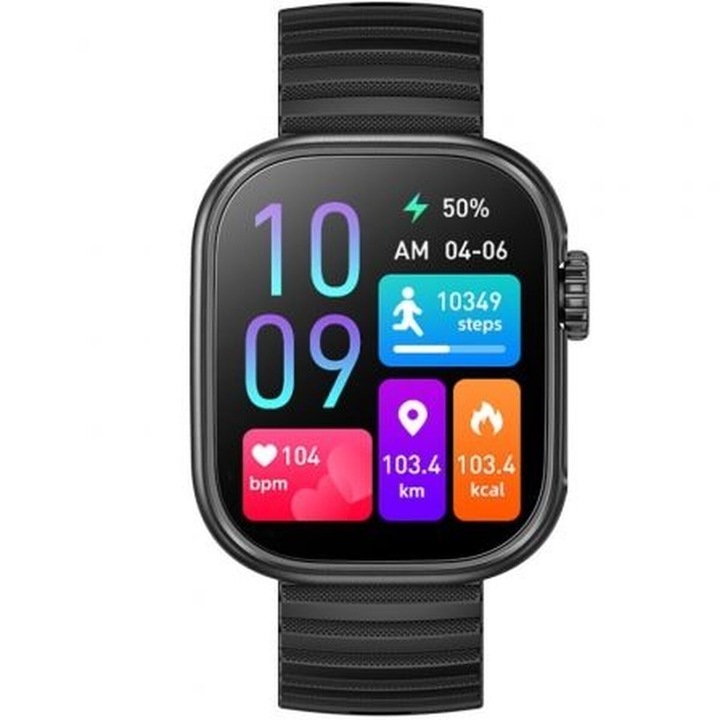 Smartwatch Aiwa SW-A700 V2 negru monitorizare ritm cardiac