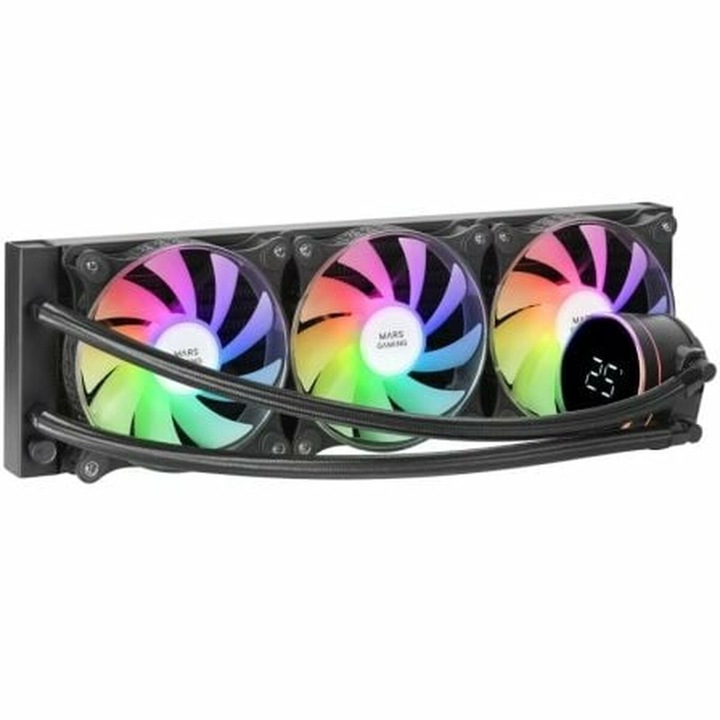 Mars Gaming MLLCD360 folyadékhűtő készlet, RGB világítás, fekete