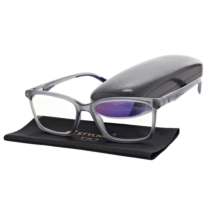 Ochelari de vedere pentru barbati, Stylion, model ST339, +0.50, filtru Blue Light, gri