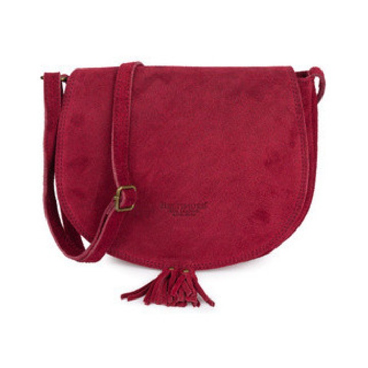 Női táska, Beltimore, B66 modell, velúr, bordó, 30x25x5cm