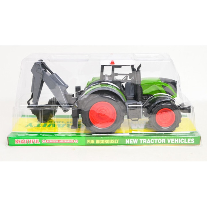Tractor de jucarie 666-217A, utilaje constructie, multicolor, 14398