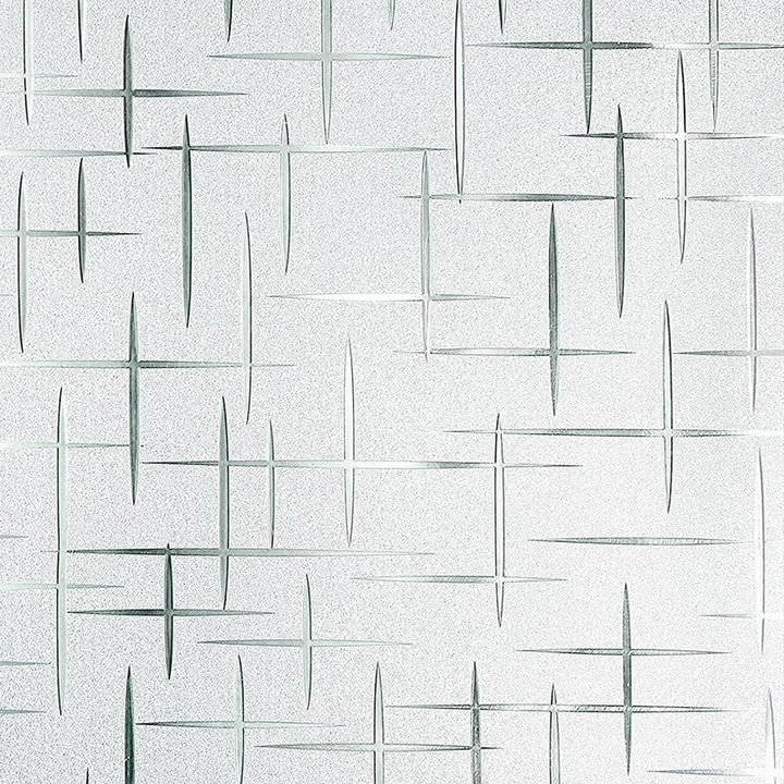 Folie Autoadeziva Electrostatica pentru Geamuri si Ferestre, Model Linii Abstracte, Protectie Intimitate si Decorativa, Dimensiuni 60 x 200 cm