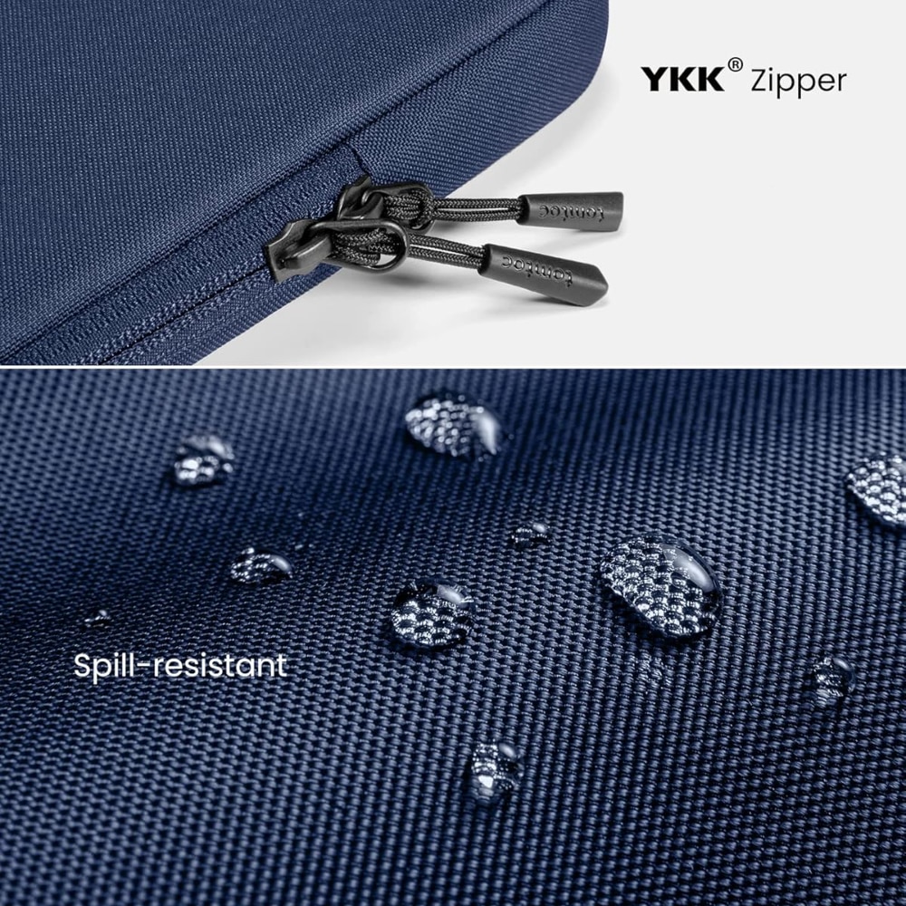 Husa de Protectie 360° pentru Laptop 13/14 Inch, Compatibila cu MacBook Air 13, MacBook Pro M4, M3, M2, M1 (A3403, A3186, A2991, A2780, A2485, A2141, 2019–2024), Surface Laptop 7, Rezistenta la Apa, cu Buzunar pentru Accesorii, Bleumarin