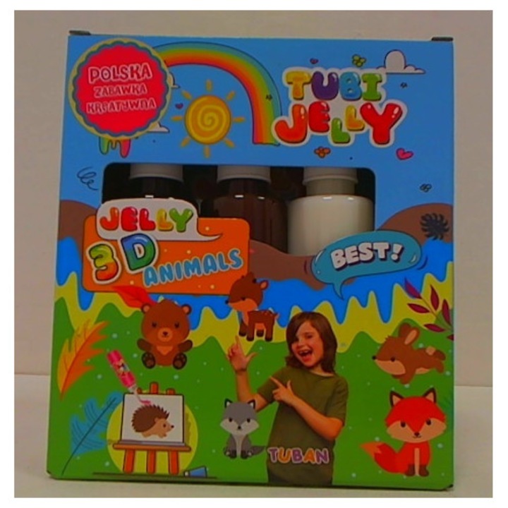 Set Tubi Jelly Tuban, 3 culori, 3 figurine, 150 ml x 3, activator 5 g x 3, tematici