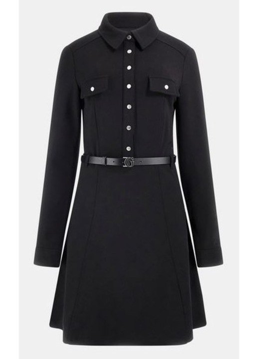 Egyszeru ruha zsebekkel, Fekete