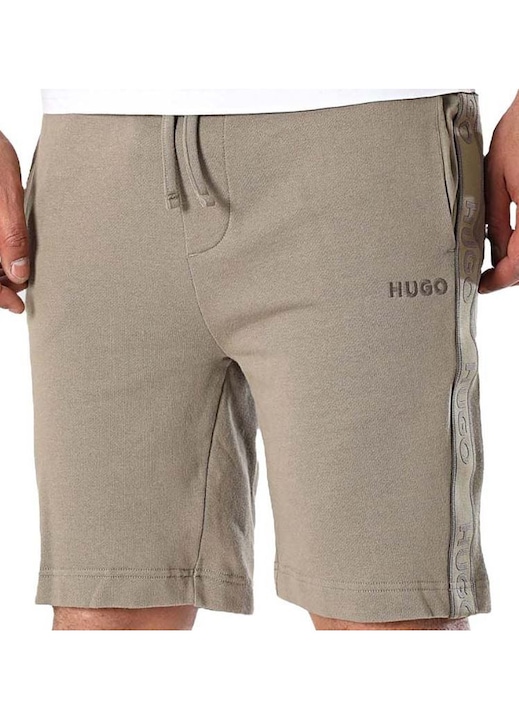 Férfi rövidnadrág 50540936 219, HUGO, Pamut, Barna