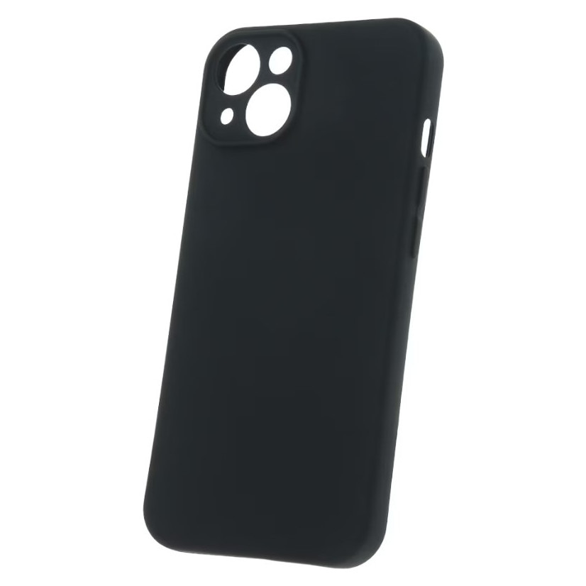 Husa Compatibila cu Apple iPhone 15, Matte TPU, Soft Silicone Premium, Microfibra in interior ( catifea ), Negru