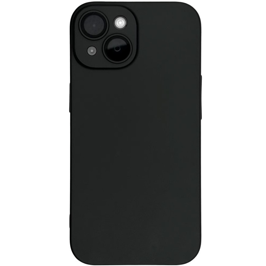 Husa Compatibila cu Apple iPhone 15, Matte TPU, Soft Silicone Premium, Microfibra in interior ( catifea ), Negru