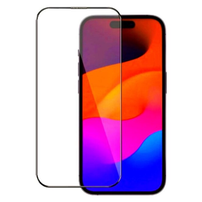 Folie Sticla Securizata compatibila cu Apple iPhone 15 PRO, Full Glue, Full Cover, Negru