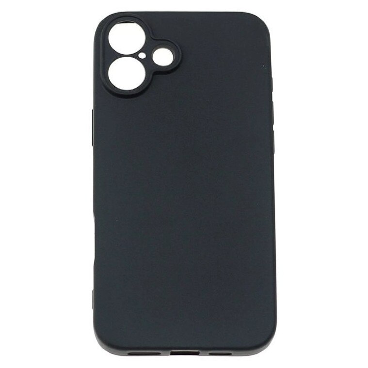 Husa Compatibila cu Apple iPhone 16, Matte TPU, Soft Silicone Premium, Microfibra in interior ( catifea ), Negru