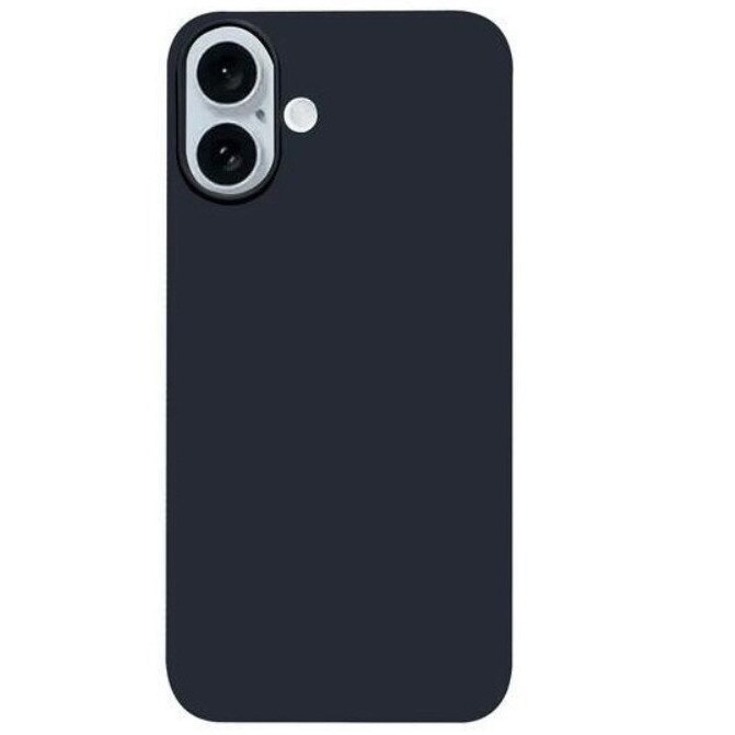 Husa Compatibila cu Apple iPhone 16, Matte TPU, Soft Silicone Premium, Microfibra in interior ( catifea ), Negru