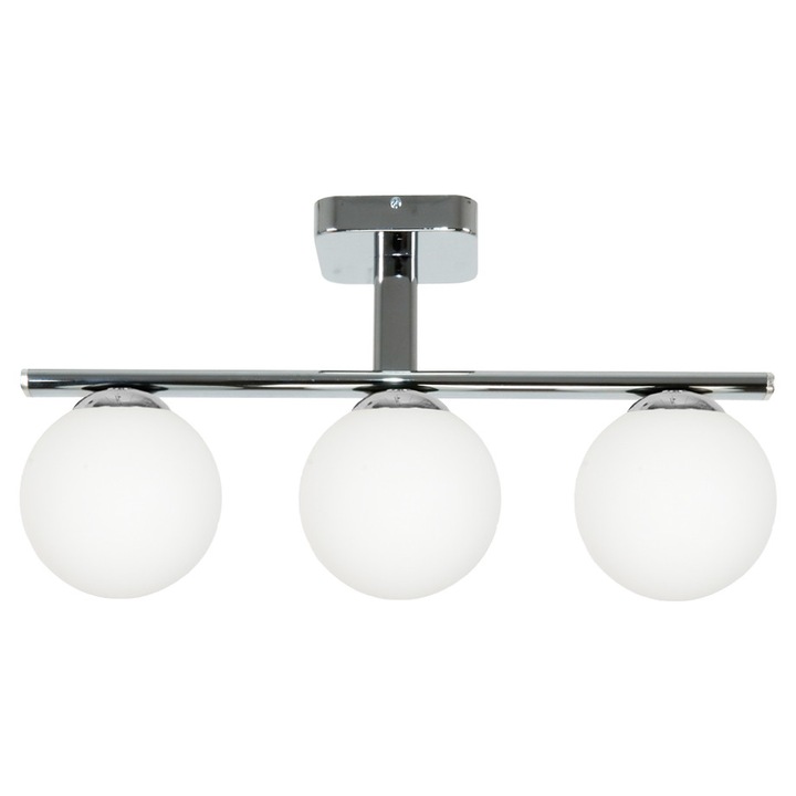 Lustra, EDYLIT, metal, 3xE14, argintiu/alb