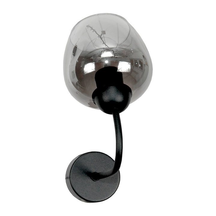Aplique de perete, negru, abajur din sticla GRAFIT 15-173 HORACY