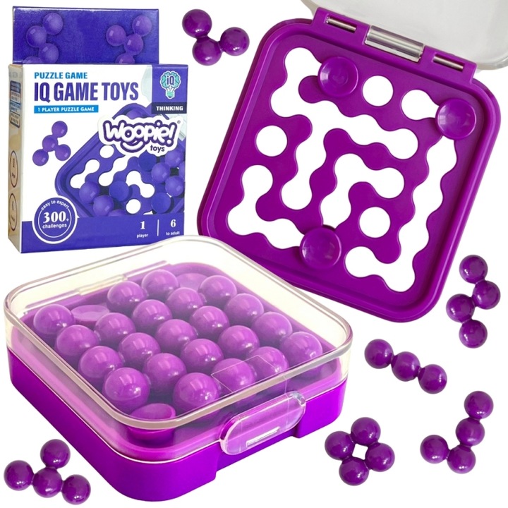 WOOPIE IQ logikai játék, 300 feladat, 10 darab, többszínű, 6 éves kortól