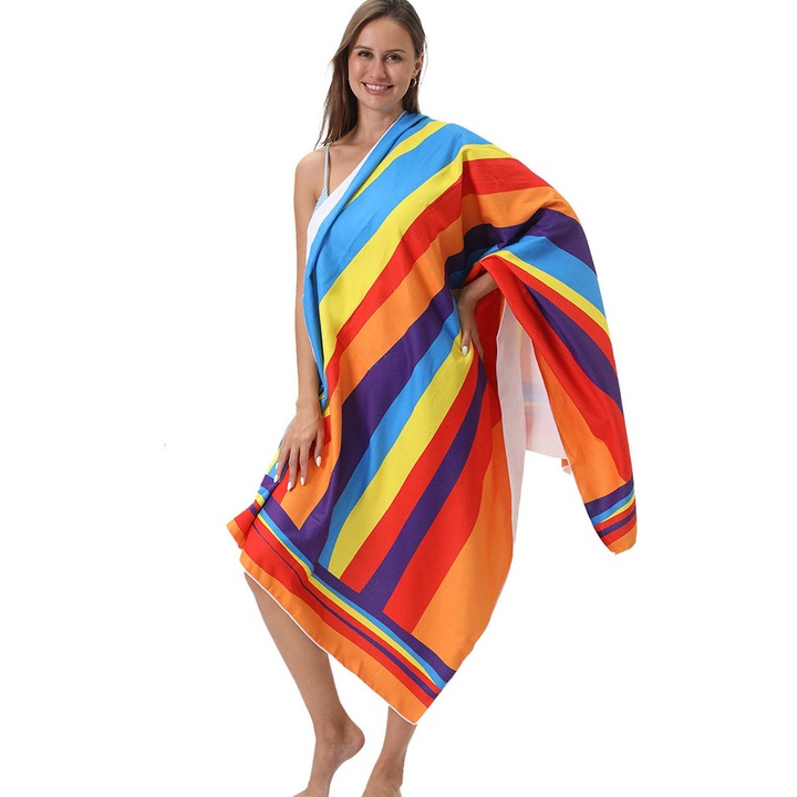 Prosop plaja, MENZ, model Color Sum, 90 x 180 cm, multicolor