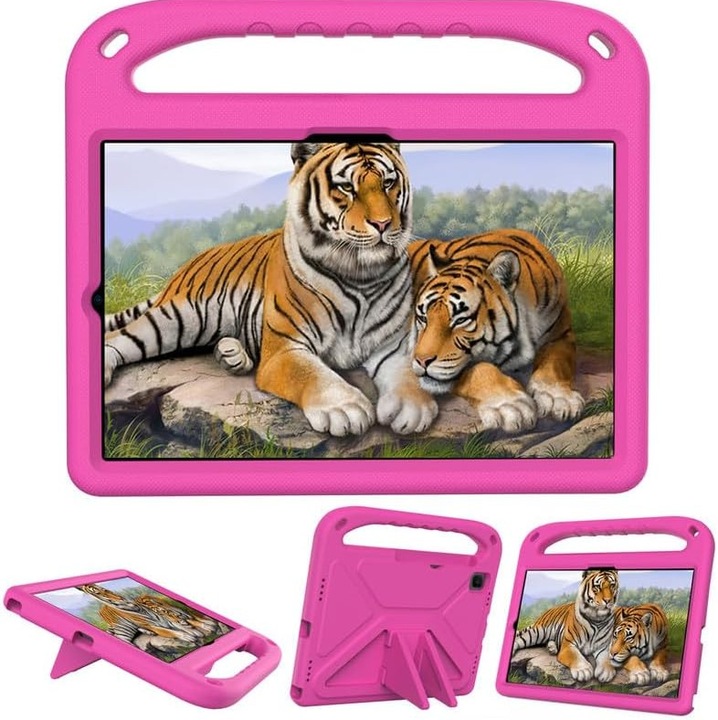 Детски калъф за Lenovo Tab M10 (3-то поколение) (TB-328), 10.1", Sigloo, вградена стойка, 360° защита, розов