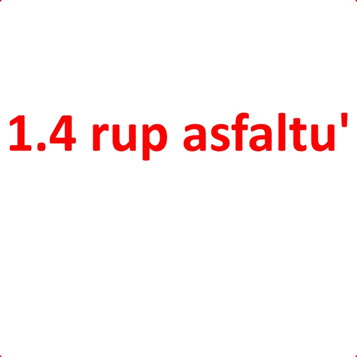 Sticker auto 1.4 Rup asflatul, Cri-Flo, Culoare Rosu, Marime 21 cm