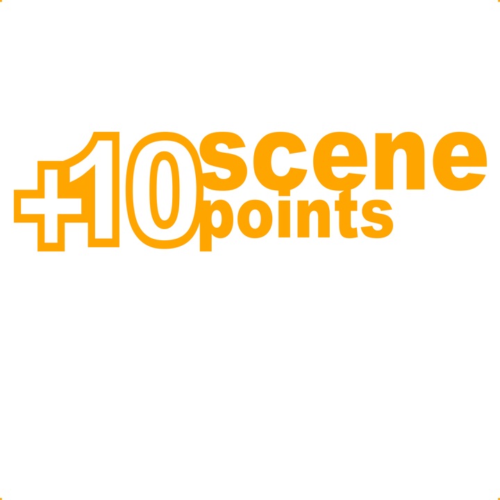 Sticker auto 10-scene-points, Cri-Flo, Culoare Portocaliu, Marime 21 cm