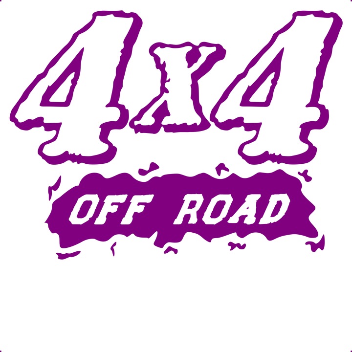 Sticker auto 4x4-off-road, Cri-Flo, Culoare Mov, Marime 21 cm