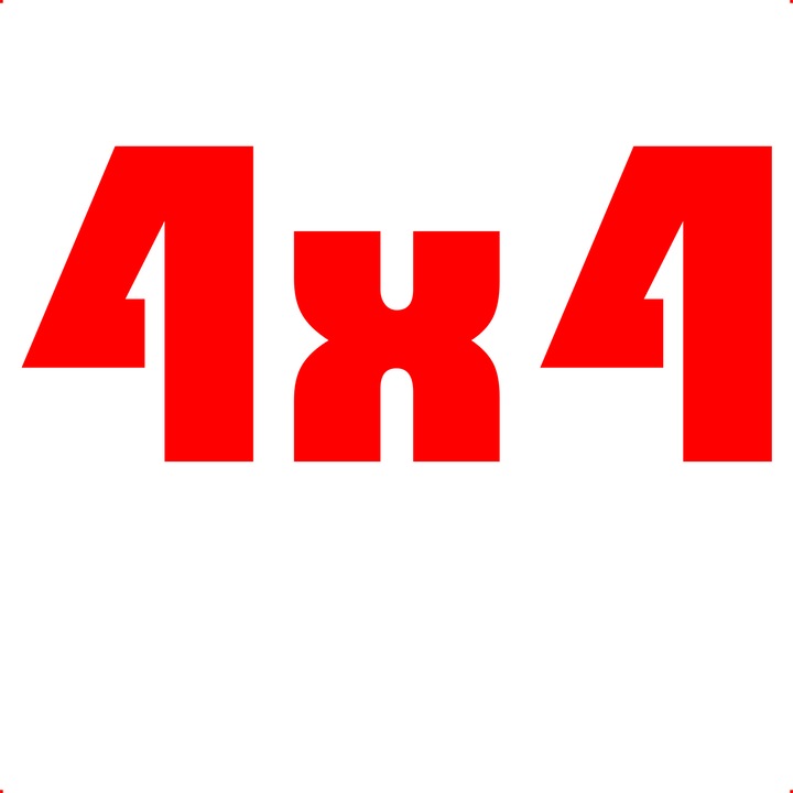 Sticker auto 4x4-v3, Cri-Flo, Culoare Rosu, Marime 21 cm