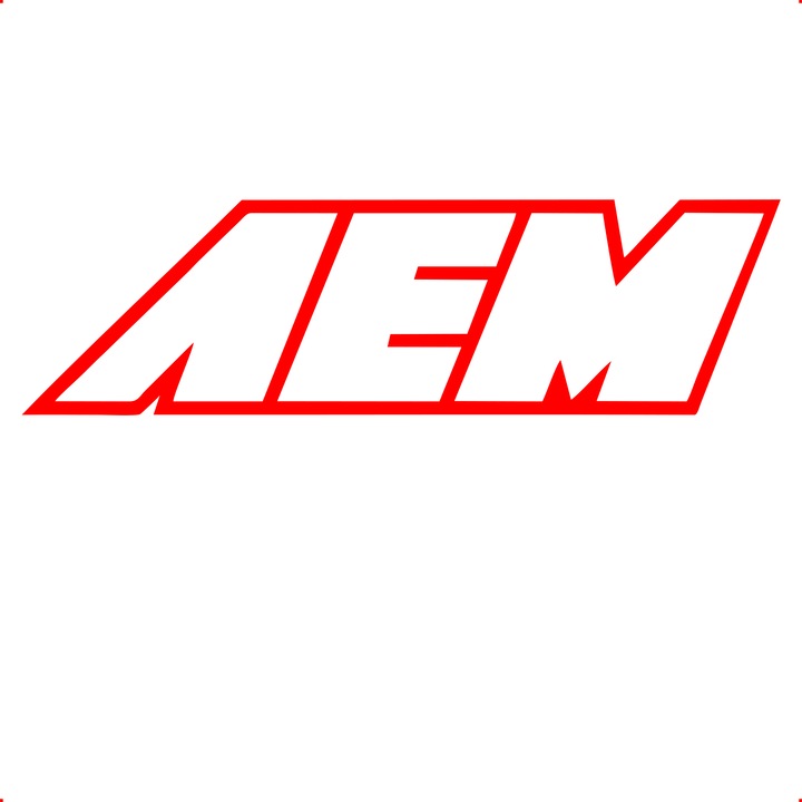 Sticker auto aem, Cri-Flo, Culoare Rosu, Marime 21 cm