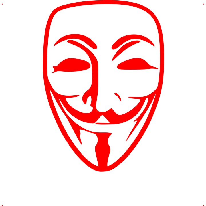 Sticker auto anonymous-v2-, Cri-Flo, Culoare Rosu, Marime 21 cm